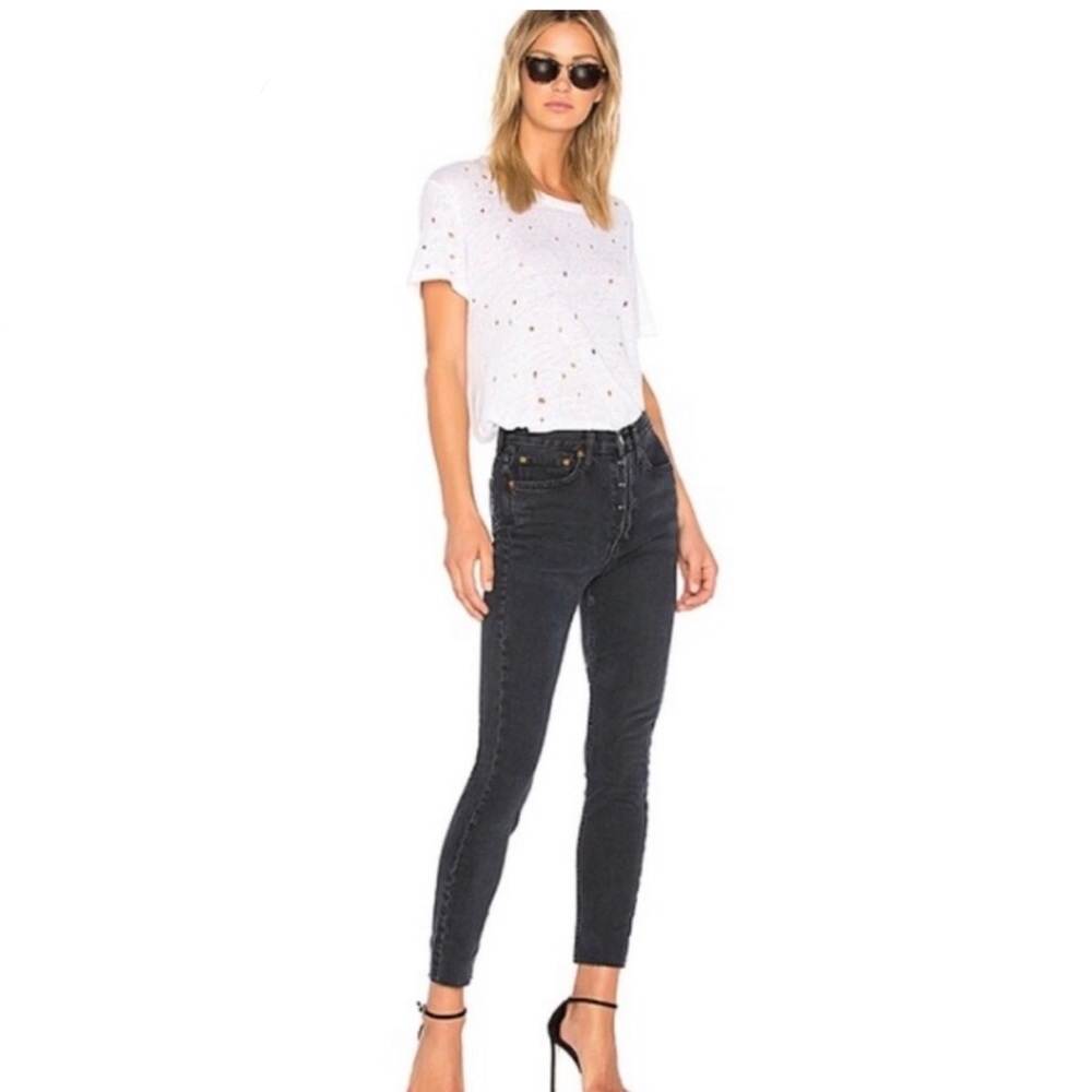Re/Done Black Ankle & Cropped Jeans